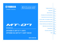 Yamaha MT-07 Y-AMT - Owners Manual 2025 EN